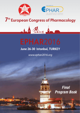 Y 2016 - 7th European Congress of Pharmacology
