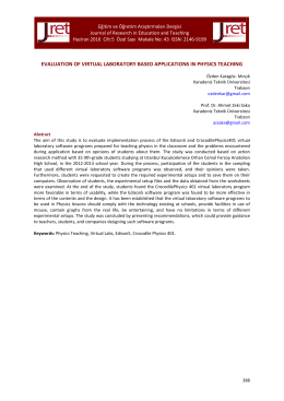 evaluation of virtual laboratory based applications in physics teaching