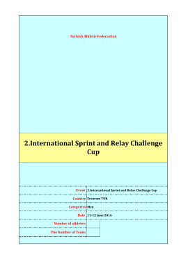 2.International Sprint and Relay Challenge Cup