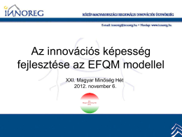 Az innovációs képesség fejlesztése az EFQM modellel