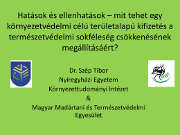 Dr. Szép Tibor Előadása - Magyar Madártani és Természetvédelmi