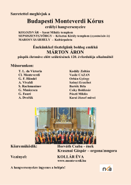 G. Musicescu - Budapesti Monteverdi Kórus