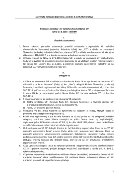 Návrh Rokovacieho poriadku - Slovenská jazdecká federácia