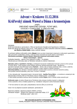 advent v krakowe, wawel a dáma s hranostajom 11.12.2016 - A