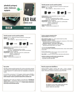 EKO RAK RS232 - inštalačný manuál