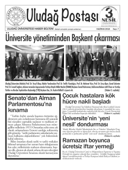 Uludağ Postası 7. sayı (Haziran 2016)