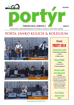 porty 2016 - Mezinárodního festival PORTA v Ústí nad Labem