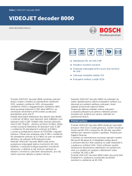 VIDEOJET decoder 8000 - Bosch Security Systems