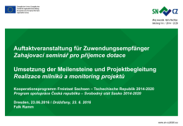 Monitoring projektů - Tschechische Republik 2014