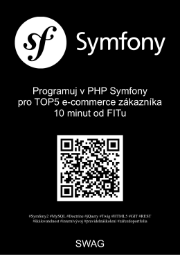 Programuj v PHP Symfony pro TOP5 e-commerce zákazníka