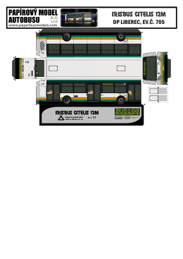 papírový model autobusu