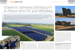 Otwarcie najnowocześniejszych w Polsce farm PV