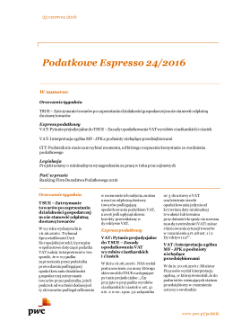 Podatkowe Espresso 24/2016