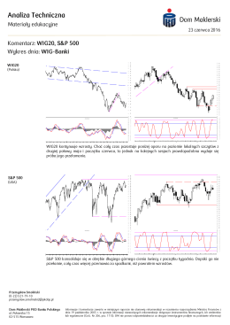 Analiza Techniczna WIG 20, S&P 500. Wykres dnia: WIG