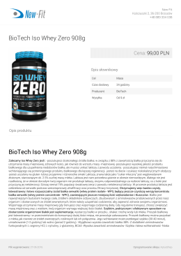 BioTech Iso Whey Zero 908g BioTech Iso Whey Zero 908g - New-Fit