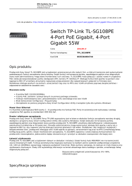 Switch TP-Link TL-SG108PE 4-Port PoE Gigabit, 4