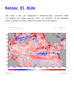 Koniec El Niño - Meteomodel.pl