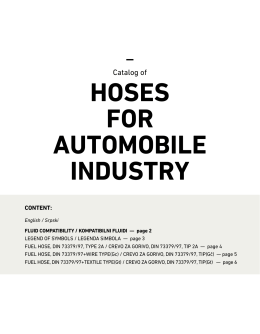 hoses for automobile industry