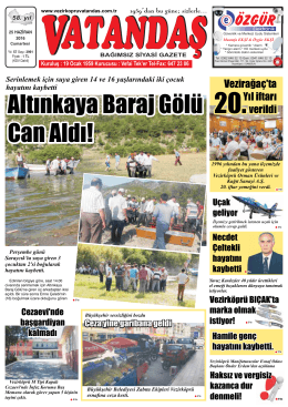 25 Haziran - Vezirköprü Vatandaş Gazetesi