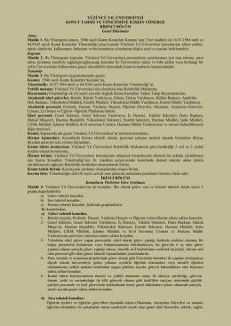 Senato 2014-2-9 YYÜ Konut Tahsis ve Yönetimine İlişkin Yönerge