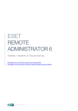 ESET Remote Administrator - Installation and Upgrade Guide