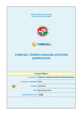 turkcell türkiye gençler atletizm şampiyonası