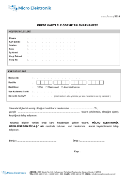 maıl order formu - Micro Elektronik B2B