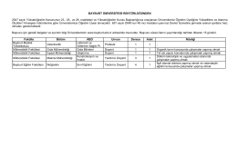 BAYBURT ÜNİVERSİTESİ REKTÖRLÜĞÜNDEN 2547 sayılı