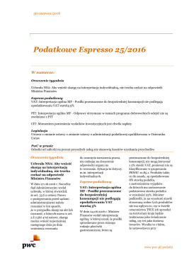 Podatkowe Espresso 25/2016