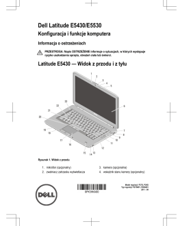 Dell Latitude E5430/E5530 Konfiguracja i