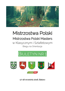 Biuletyn nr 1 - Mistrzostwa Polski i Mistrzostwa Polski Masters w