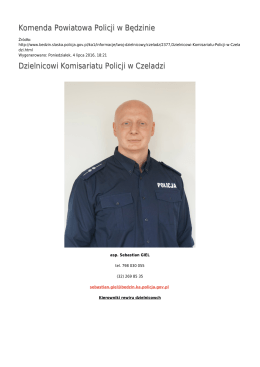 Generuj PDF - Komenda Powiatowa Policji w Będzinie