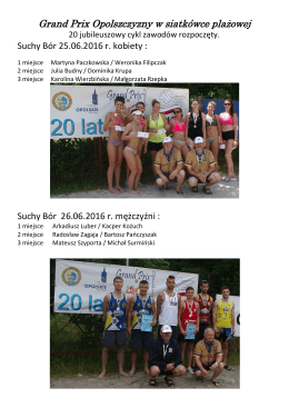 2016-06_Grand Prix Opolszczyzny w siatkówce plażowej