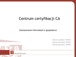 Centrum certyfikacji CA