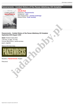 Panzerwrecks - Combat History of the Panzer-Abteilung 103