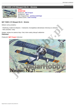 BAT 72005 1/72 Nieuport Ni.21 - Ukraine