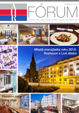 ahr fórum- červen 2016 - Asociace hotelů a restaurací České republiky