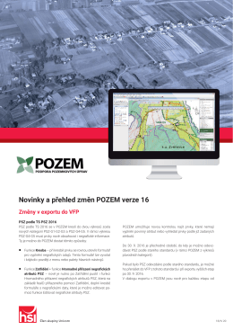 POZEM – novinky a přehled změn v16