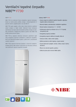 NIBE F730 - Produktová karta