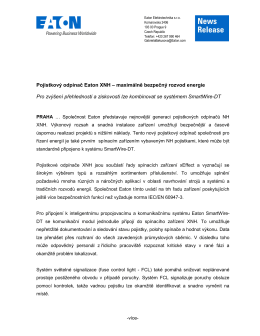 News Release - Eaton Elektrotechnika sro