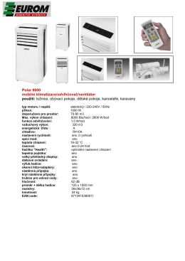 Polar 9000 mobilní klimatizace/odvlhčovač/ventilátor použití: ložnice