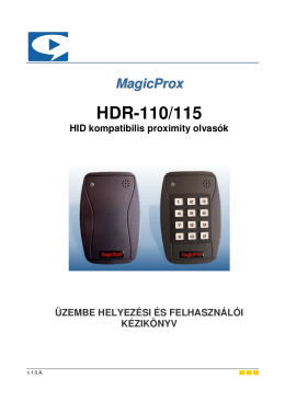 HDR-110/115 - EUROPROX Bt.