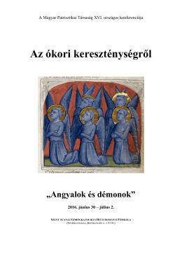 Az ókori kereszténységről „Angyalok és démonok”