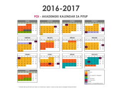 2016-2017 foi - akademski kalendar za pitup