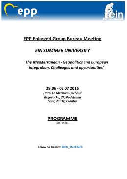 EPP Enlarged Group Bureau Meeting EIN