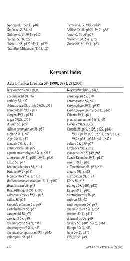 Keyword index