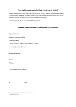 formulář na odstoupení od smlouvy (stáhnout PDF)