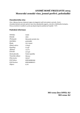 produktový list AN 5015F Frizzante