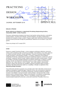 DIZAJN U PRAKSI Serija radionica za dizajnere u organizaciji