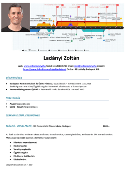 CV - Ladányi Zoltán